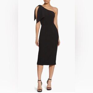 NWT Dress The Population Tiffany One-Shoulder Midi Dress
